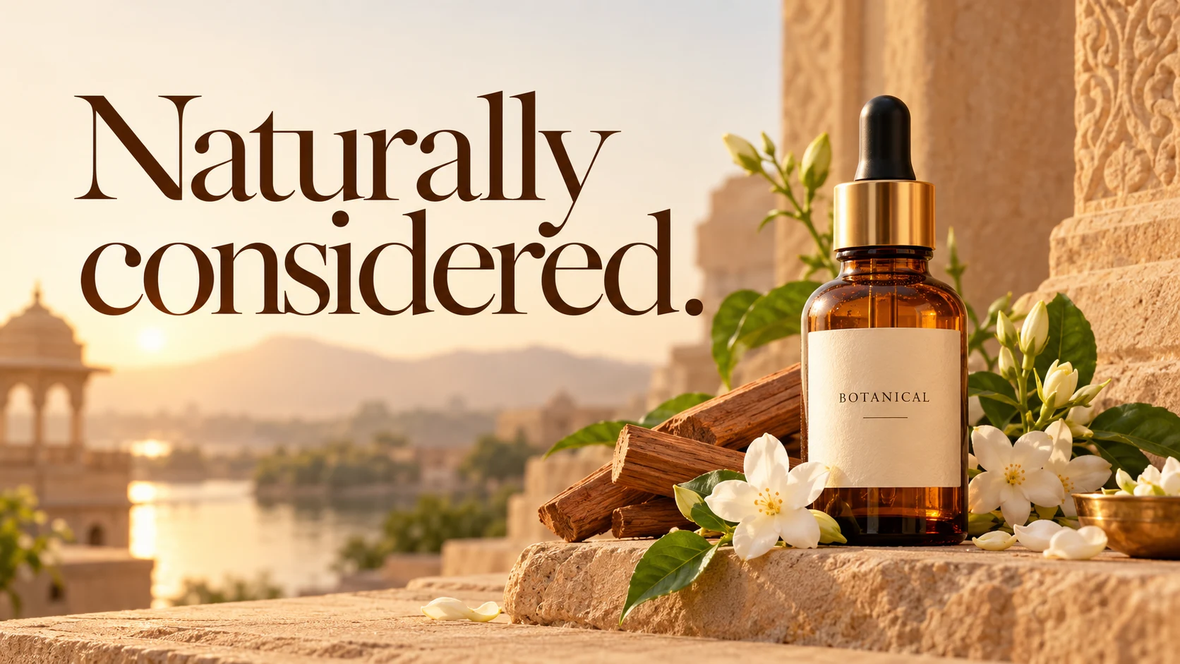 Indian botanical skincare campaign concept